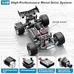 1:18 Échelle 4WD Haute vitesse RC Voiture, 40 KM/H Camion de télécommande hors route pour adultes & Ados - Véhicule électrique tout terrain avec 2 Batteries rechargeables & 2,4 GHz - Idée cadeau (1:18 Échelle)