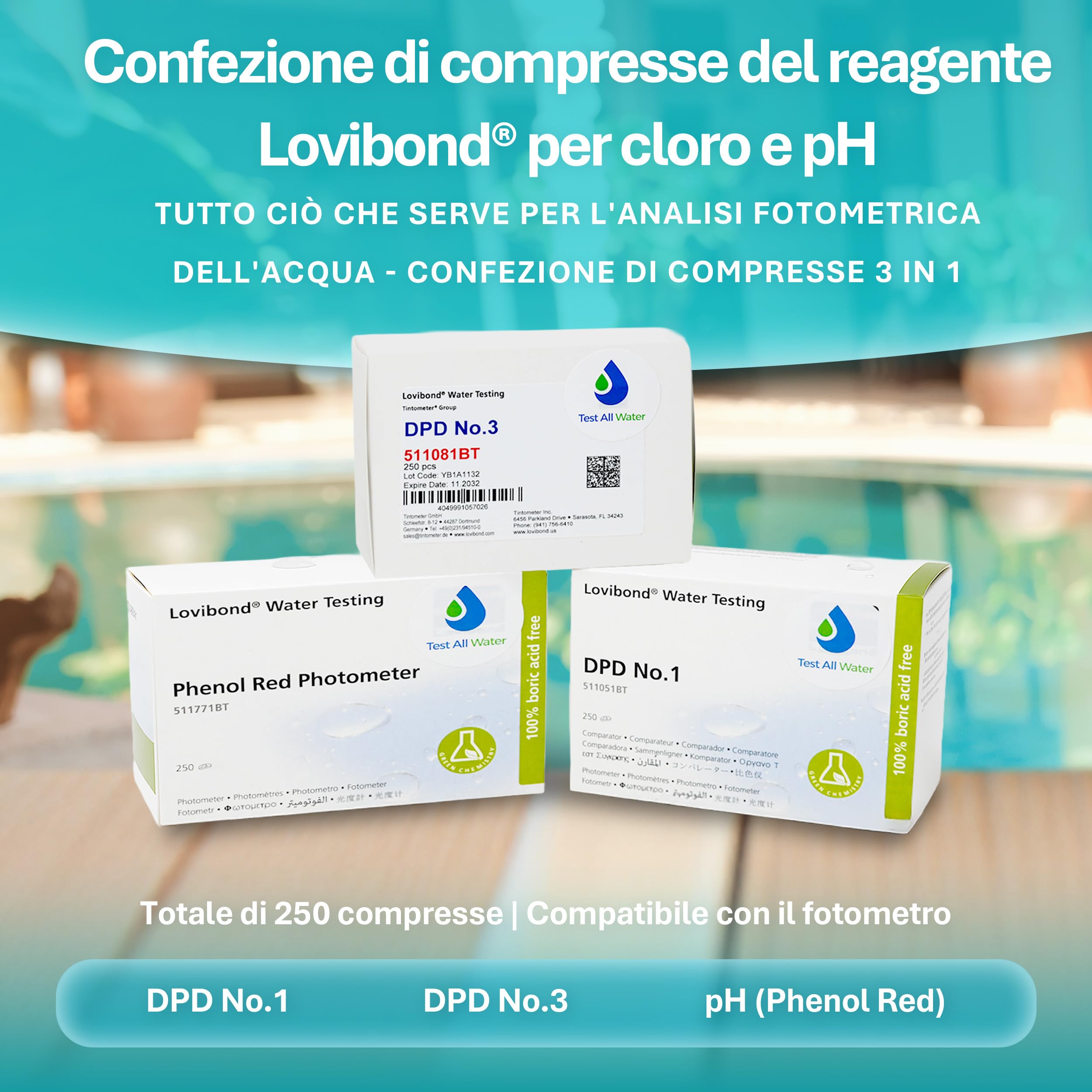 Lovibond Rosso Fenolo-COMPARATORE - 250