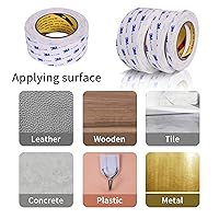 Vista 14 de 100 cintas de espuma de doble cara, cinta de montaje cuadrada adhesiva resistente, cinta de espuma autoadhesiva resistente al agua, para automóvil