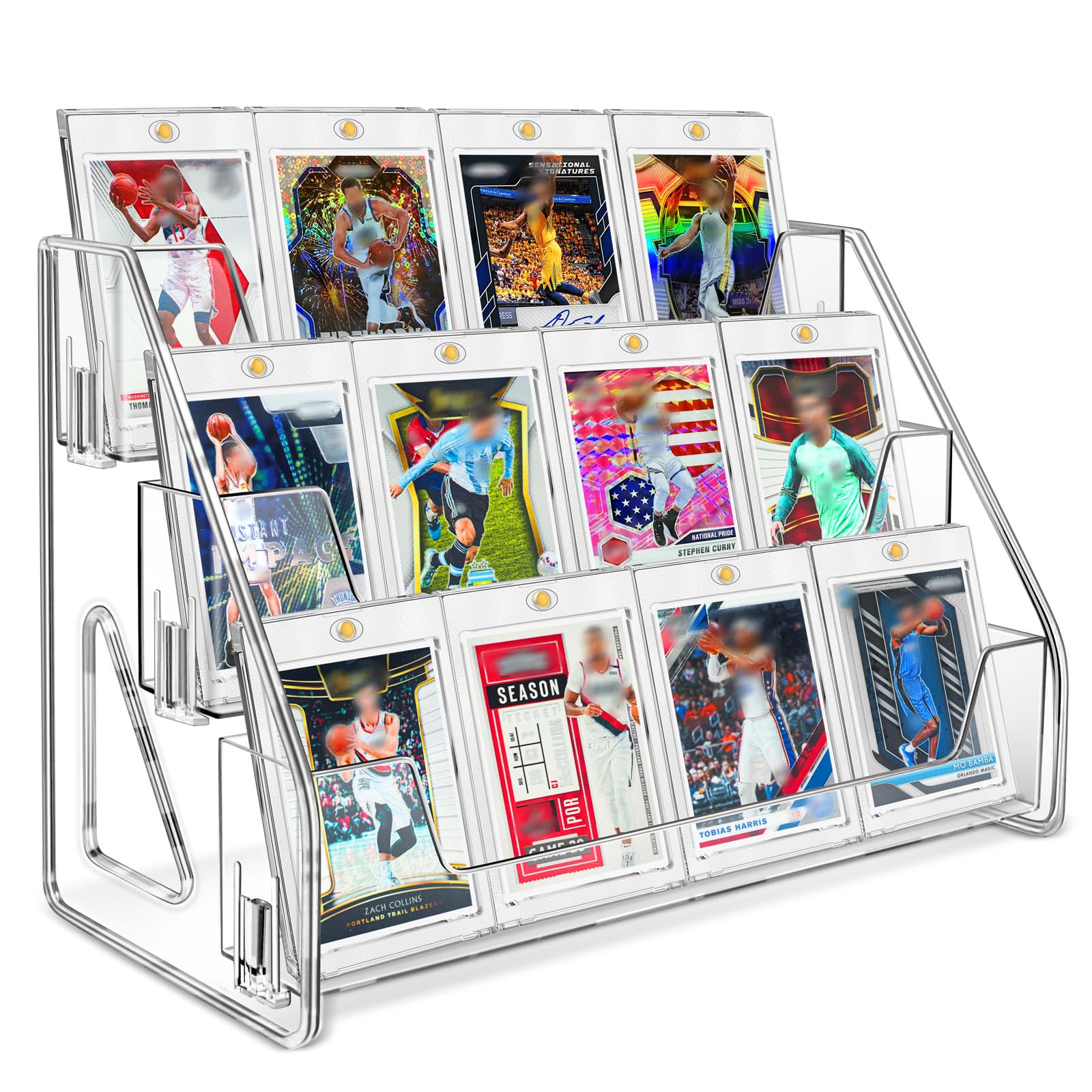 magnetic card case display Holder 3-Tier, Card Stand Clear Acrylic Trading Sports Card Display : Toys & Games Card:#02 - Ivysaur (LP) Critical Hits and Failures The cards YuGiOh Cards Display Extra