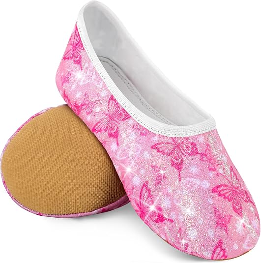 Growmax Chaussons Chaussettes Scintillants à Paillettes et Semelle Oxford