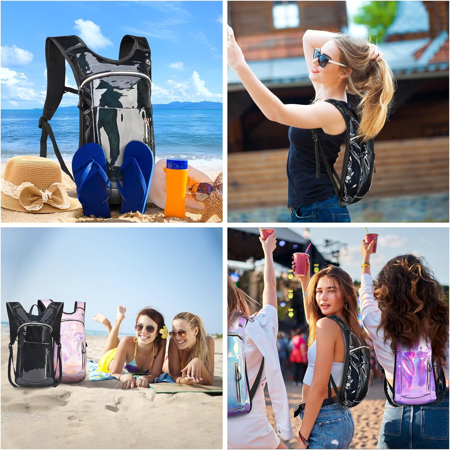 Hydration Backpack,Water Backpack with 2L Water Bladder,Festival Essential-Rave Hydration Pack,Lightweight Insulation Hydropack for Outdoor,Hiking,Running,Biking,Music Festival for Men Women