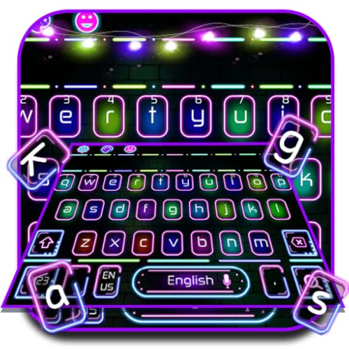 Neon LED Flash Keyboard Theme
