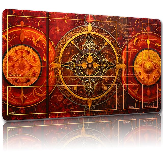 Malqiqi MTG Playmat - 24 x 14 pulgadas, bolsas de almacenamiento gratis, TCG y tapete de juego de mesa…