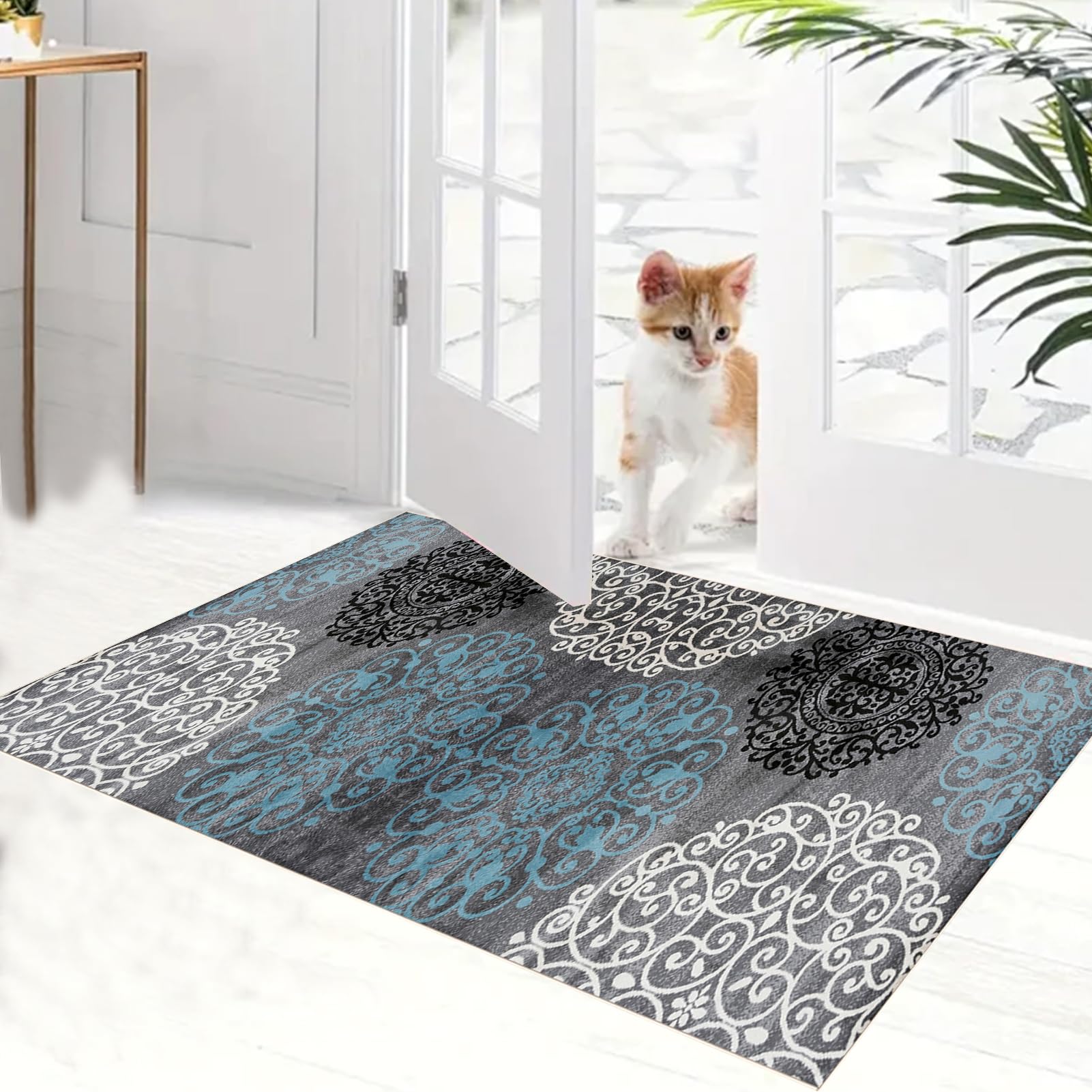 Dywan Chodnik Kuchenny Antypoślizgowy Dywan Korytarz Dywan Runner Chodnik Mata Wejście Dywan Długi Korytarz Mata Do Salonu Sypialnia Wejście Wewnętrzne 110 x 500 cm