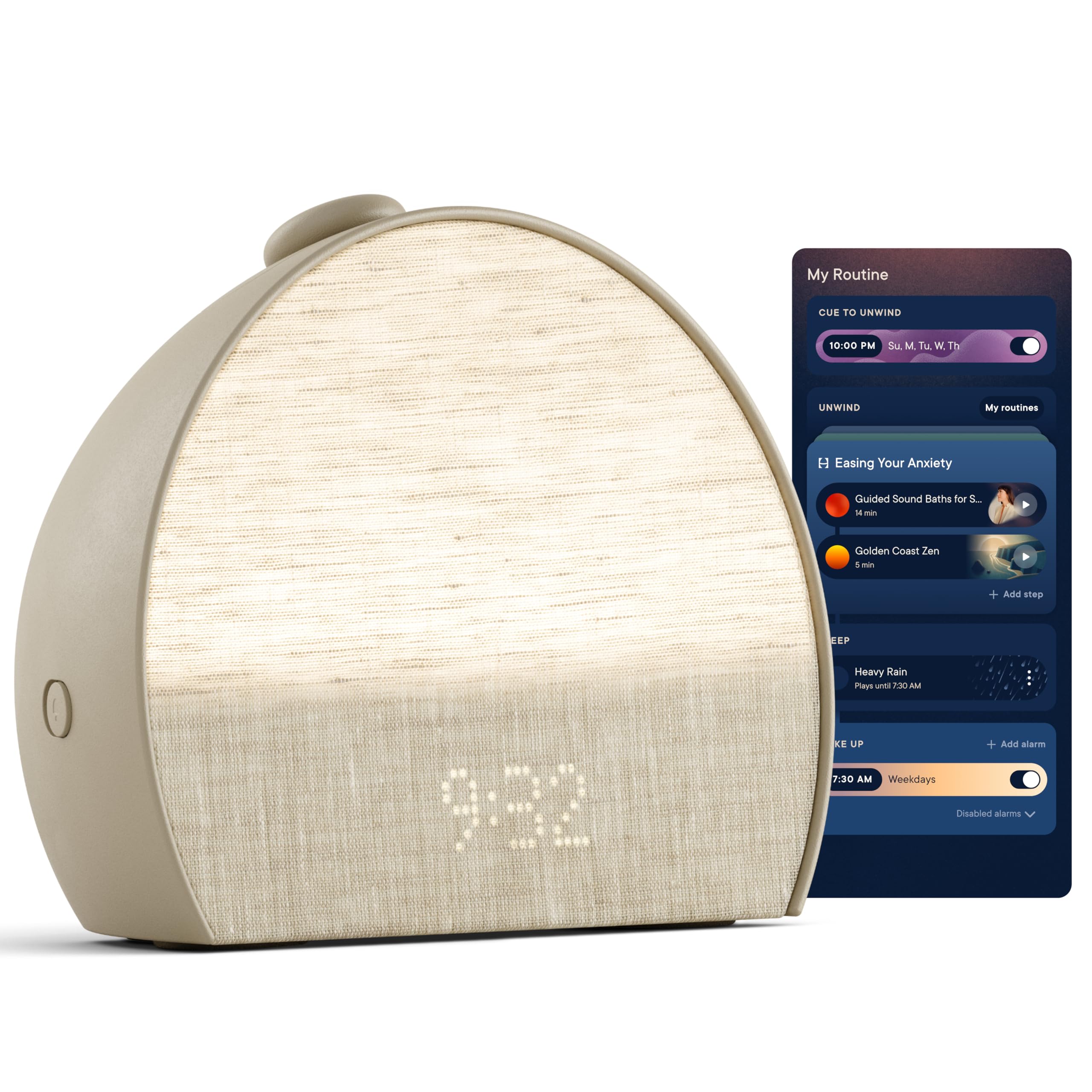 Hatch Restore 3 Sunrise Alarm Clock, Sound Machine, Smart Light (Greige) - White Noise, Screen-Free Sleep Routine