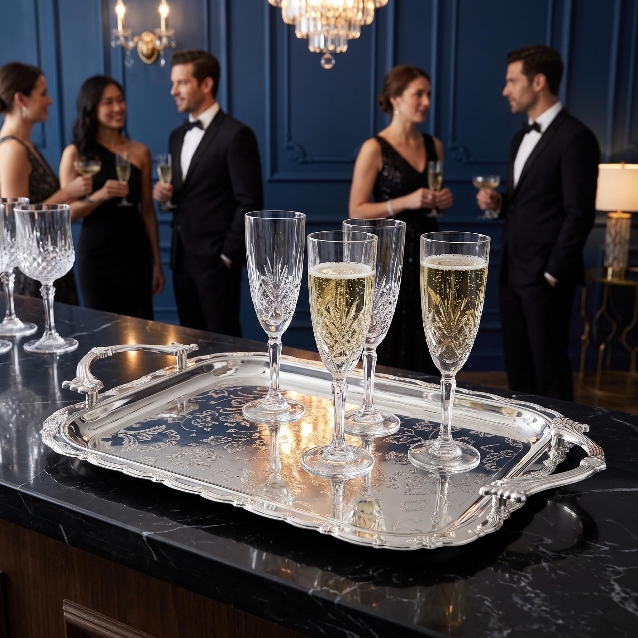 Zerodeko Plateau en Bois Vintage européen, Plat de Service à Pain
