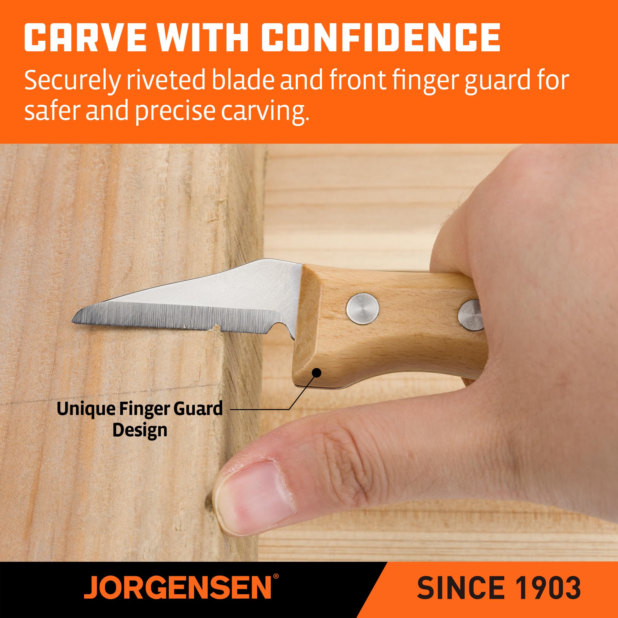 Jorgensen 3-Piece Wood Carving Tool Set with Stainless Steel Knives — Amazon image 5