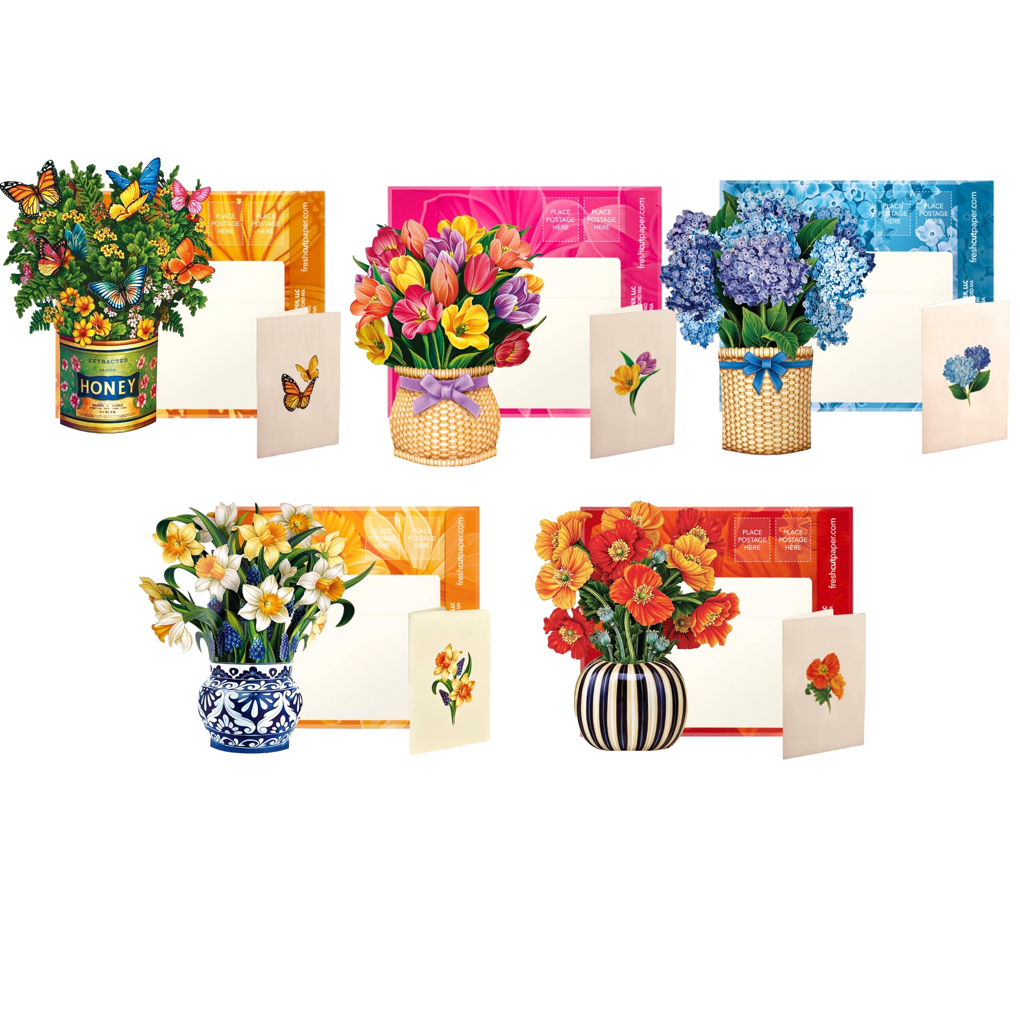 Snapklik.com : Freshcut Paper Pop Up Cards, Paper Flower Bouquet 3D ...