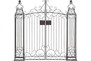 Deco 79 Metal Garden Gates with Pillars