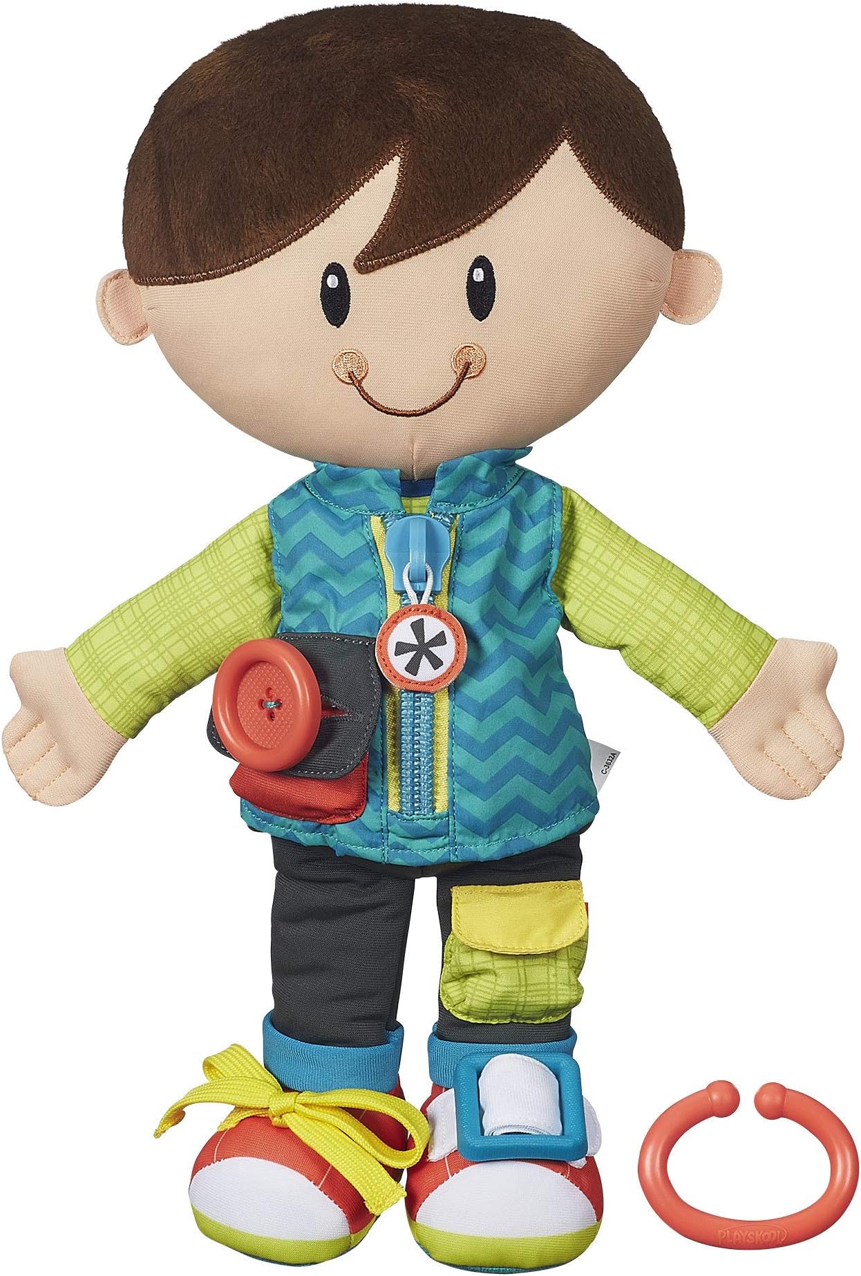 Playskool Dressy Kids Boy Activity Plush Stuffed Doll Toy for Kids and Preschoolers 2 Years and Up