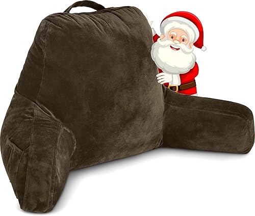 Husband Pillow Almohada de lectura original en silla de reposo en cama, cojín grande de espuma viscoelástica triturada, respaldo para adultos con