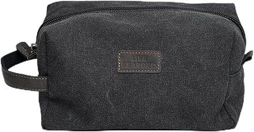 Live Bearded Dopp Kit - Neceser de viaje duradero para hombres, afeitado, higiene, cuidado de la barba, artículos esenciales de viaje y bolsa de