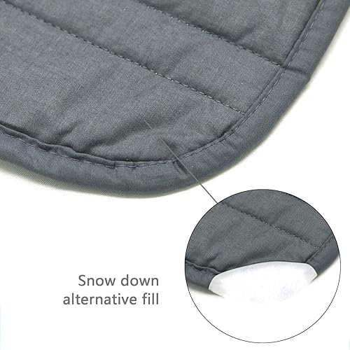 Miniatura 10 de Ramesses Falda de cama acolchada con mezcla de poliéster, sensación de flacidez mejorada, antiarrugas, resistente a la decoloración con caída