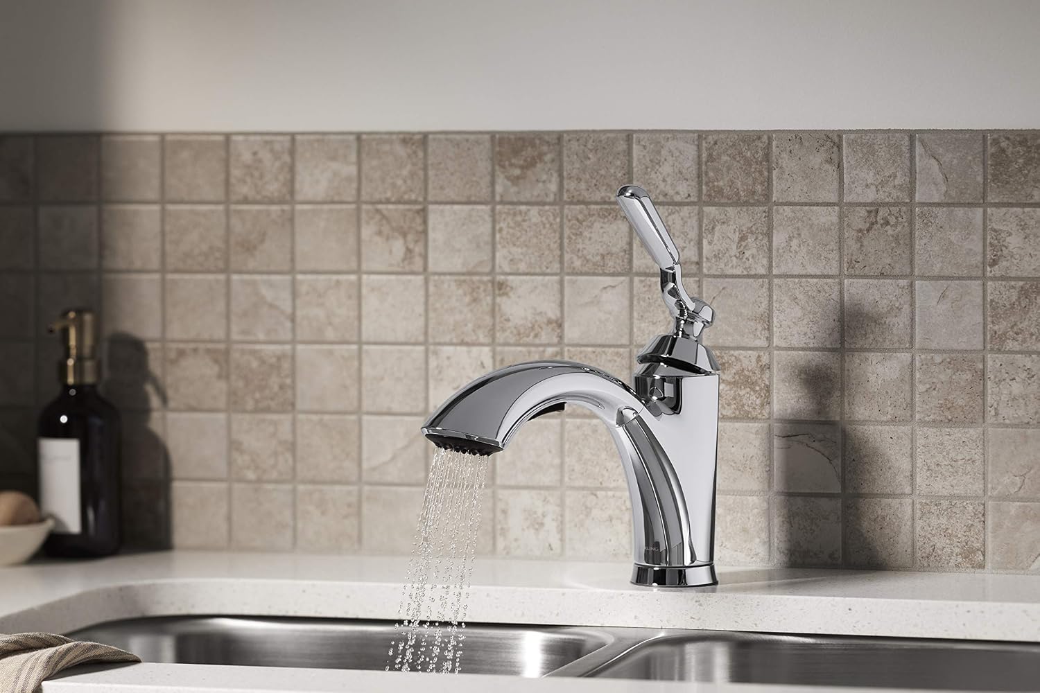 Sterling 24273-CP Ludington Pull-Out Kitchen Sink Faucet, Single-Handle Laundry Faucet, Pull-Out Sprayer, Polished Chrome