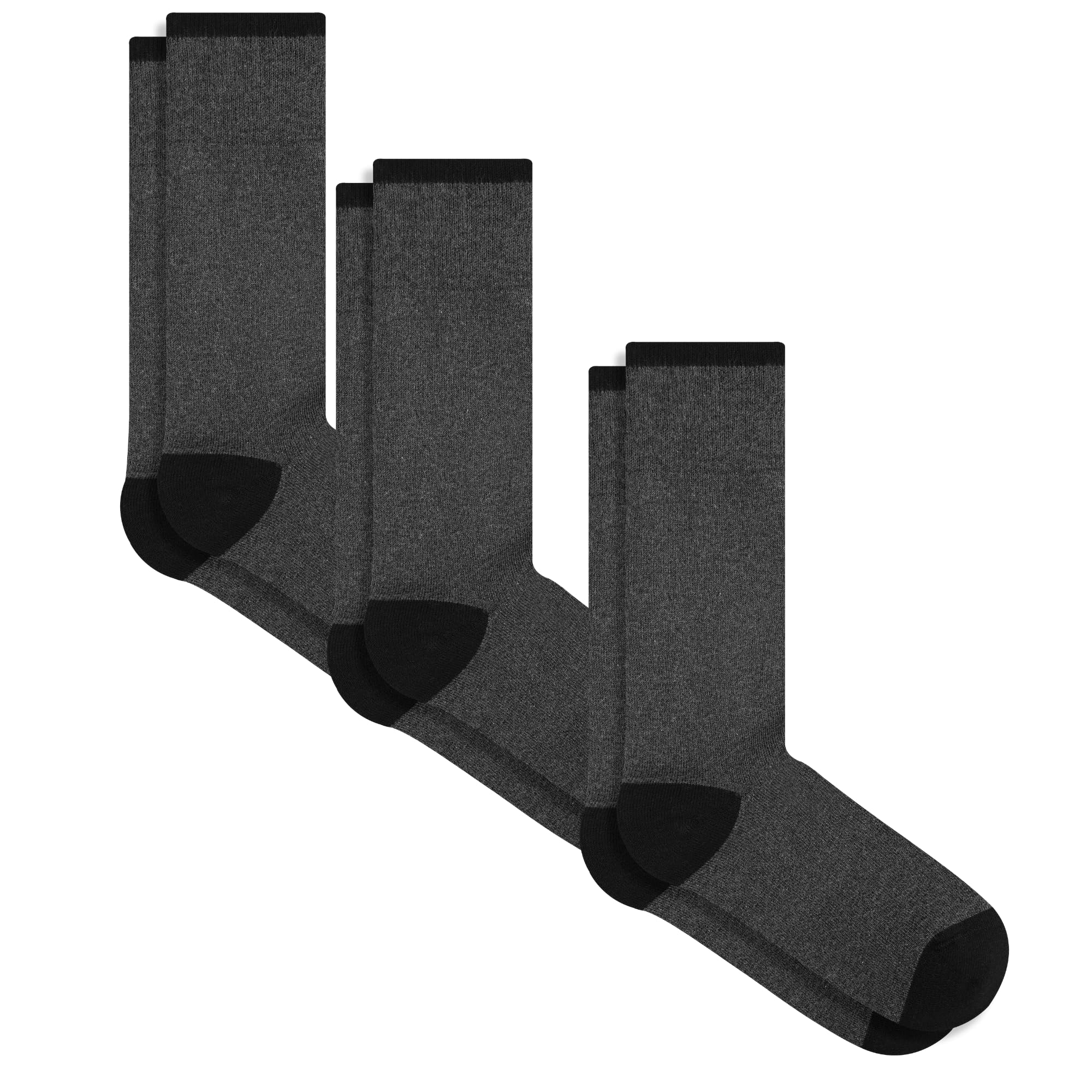 ALBERO NATUR Unisex Organic Cotton Terry Socks - Cosy, Soft, Warming Socks in Classic Height, anthracite blend, 35-38