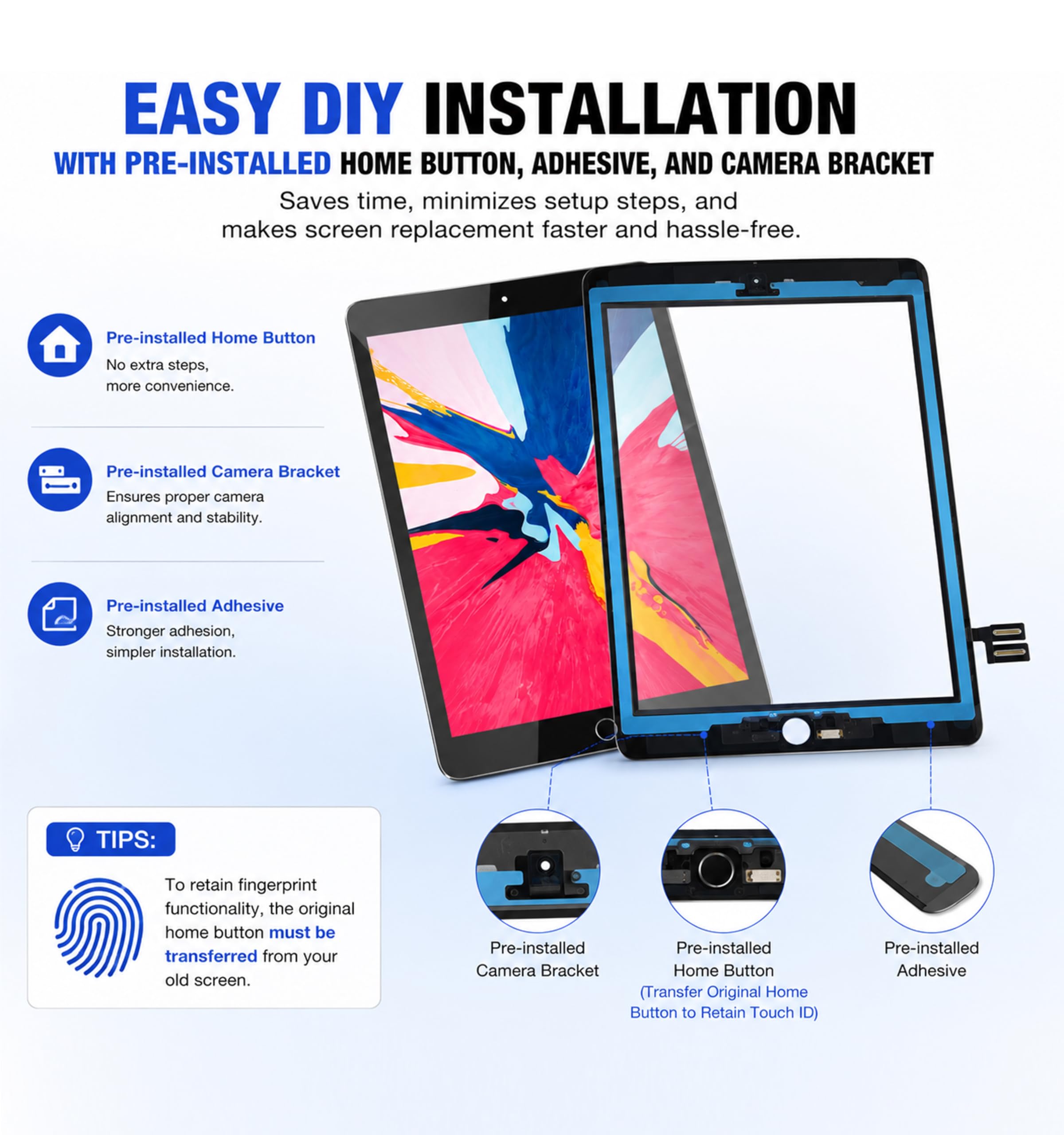 Amazon.com: for iPad 7th/8th Generation(7 8 Gen) Glass Screen