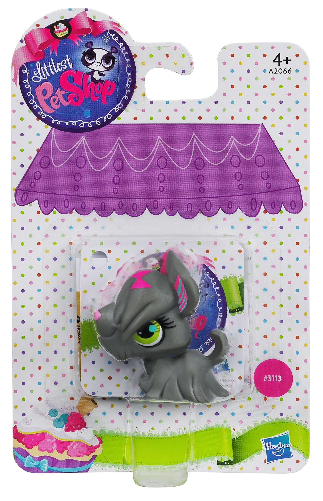 Figurine Littlest PetShop Chien Westie En Velours #315 - Chien Noir Type Terrier écossais