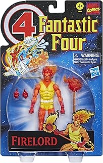 Hasbro Marvel Legends Series Retro Fantastic Four Firelord 6-inch Action Figure Toy, Includes 3 Accessories (F3444)