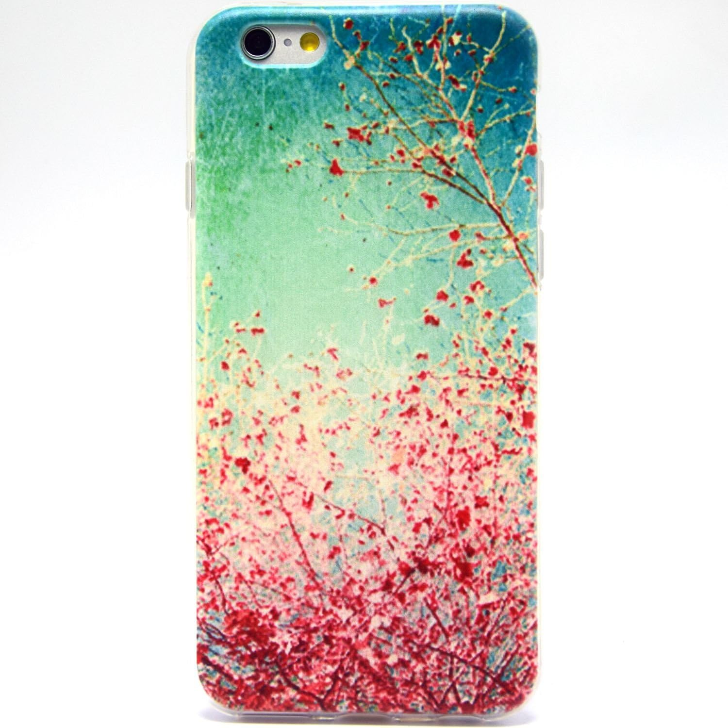 iPhone 6 Case, iPhone 6 (4.7 Inch) Case - LUOLNHD Fashion Style Colorful Painted Plum flower TPU Case Back Cover Protector Skin For iPhone 6 4.7Inch(Plum flower)