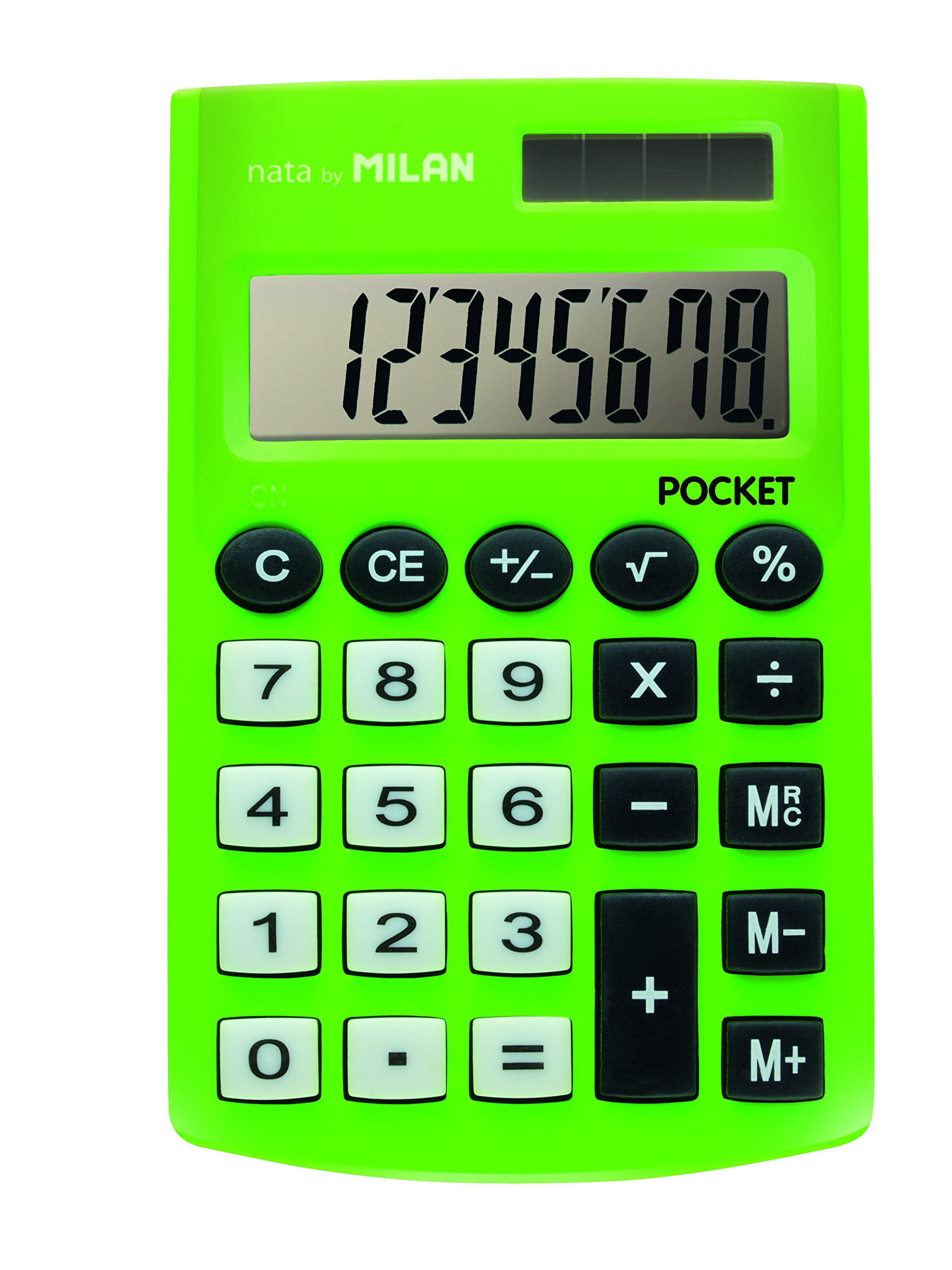 Milan 159912 - Pack de 12 calculadoras, 8 dígitos, multicolor