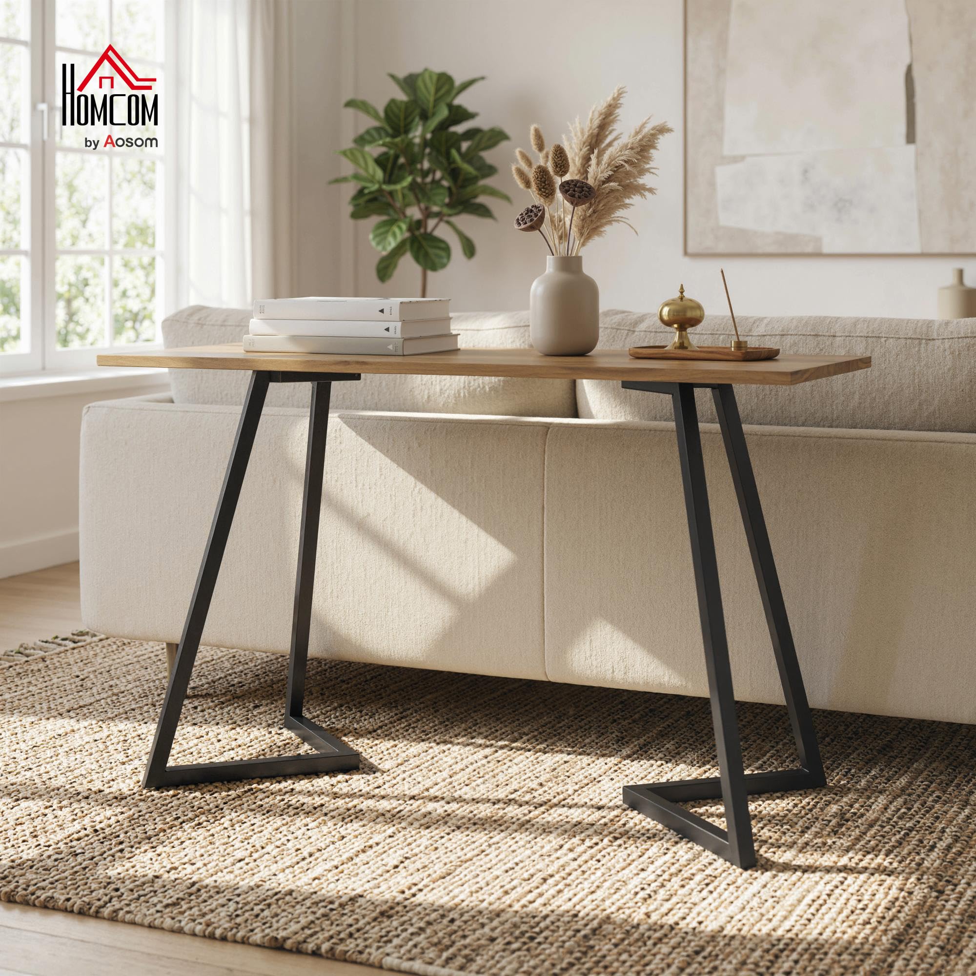 HOMCOM 4 Patas de Mesa de Acero para Mesa de Comedor 43x3x72 cm Negro