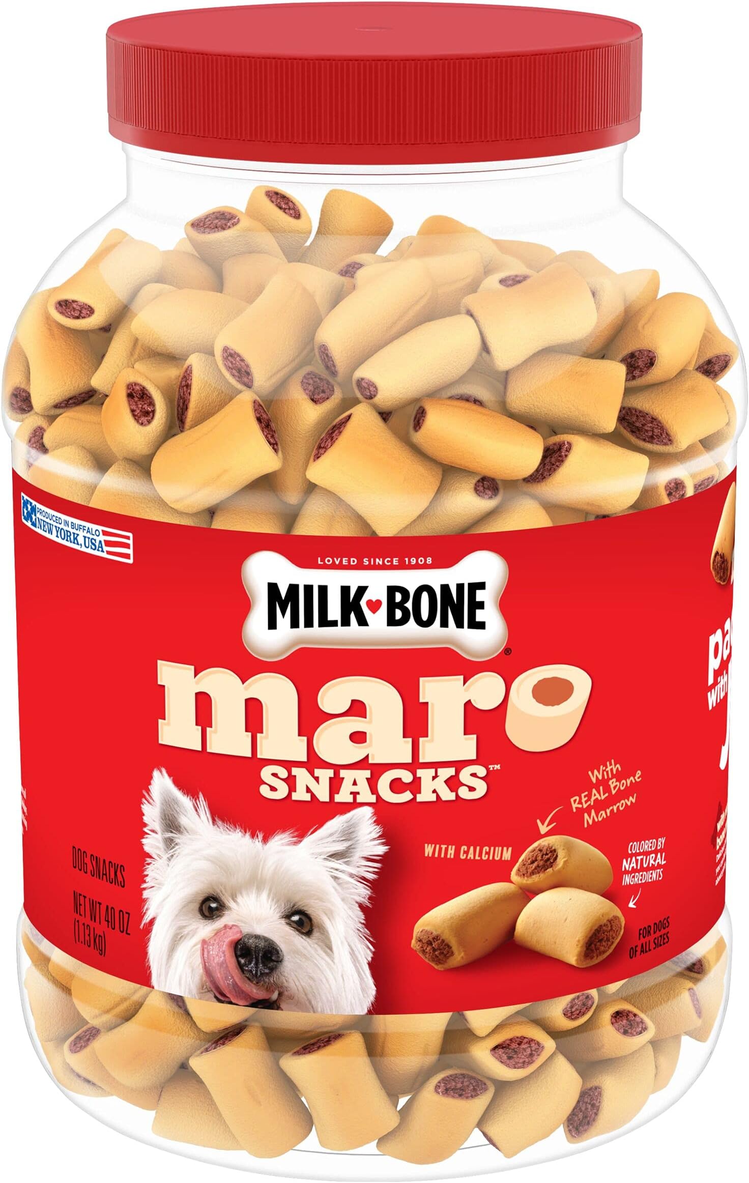 Milk-Bone MaroSnacks Dog Treats for Dogs of All Sizes, 40 Ounces (Pack of 2)
