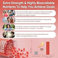 Vista 4 de Gomitas de complejo de vitamina B1 y vitamina B metilada, todas las vitaminas B, benfotiamina, tiamina e inositol, multivitaminas B1 B2 B6