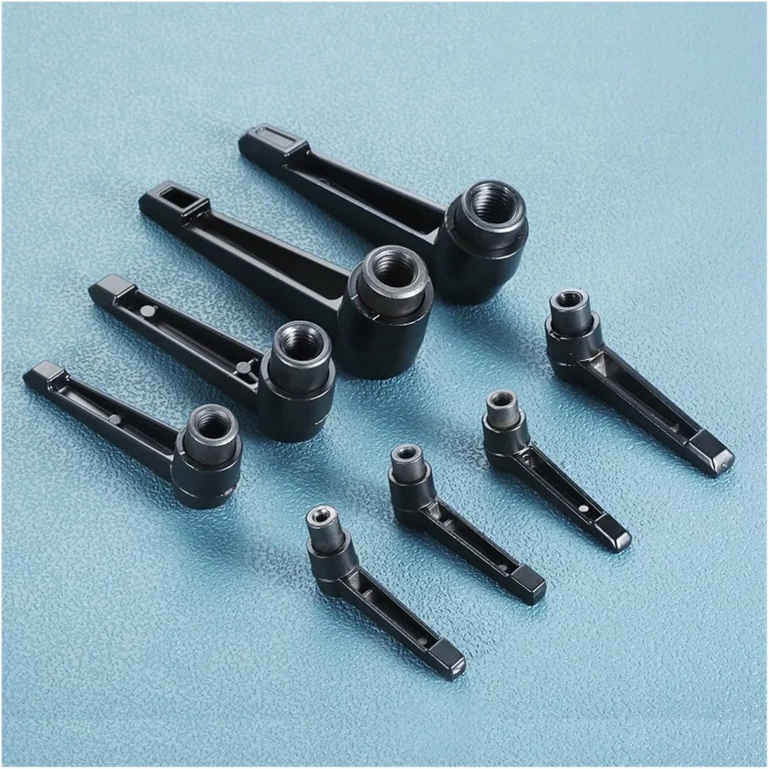 1PCS M4 M5 M6 M8 M10 M12 M14 M16 Female Thread Handle Screws Bolt Clamping Lever Machinery Adjustable Locking Knob Black(M10 80mm(M L) 2 pc)