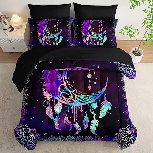 Miniatura 28 de AILONEN Juego de edredón de oso rústico negro, tamaño individual, cama suave de 7 piezas en una bolsa, edredón retro de caza de vida silvestre,