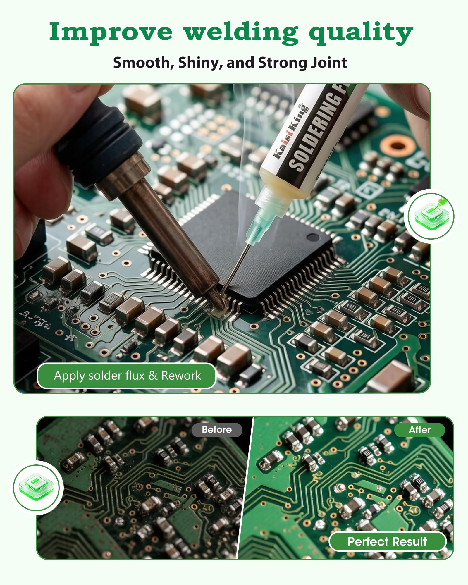 Kaisiking Soldering Flux - No Clean Formula -7