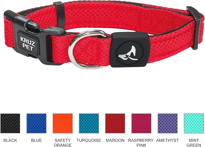 Correa para perro mediano ajustable con acolchado turquesa miniatura 2