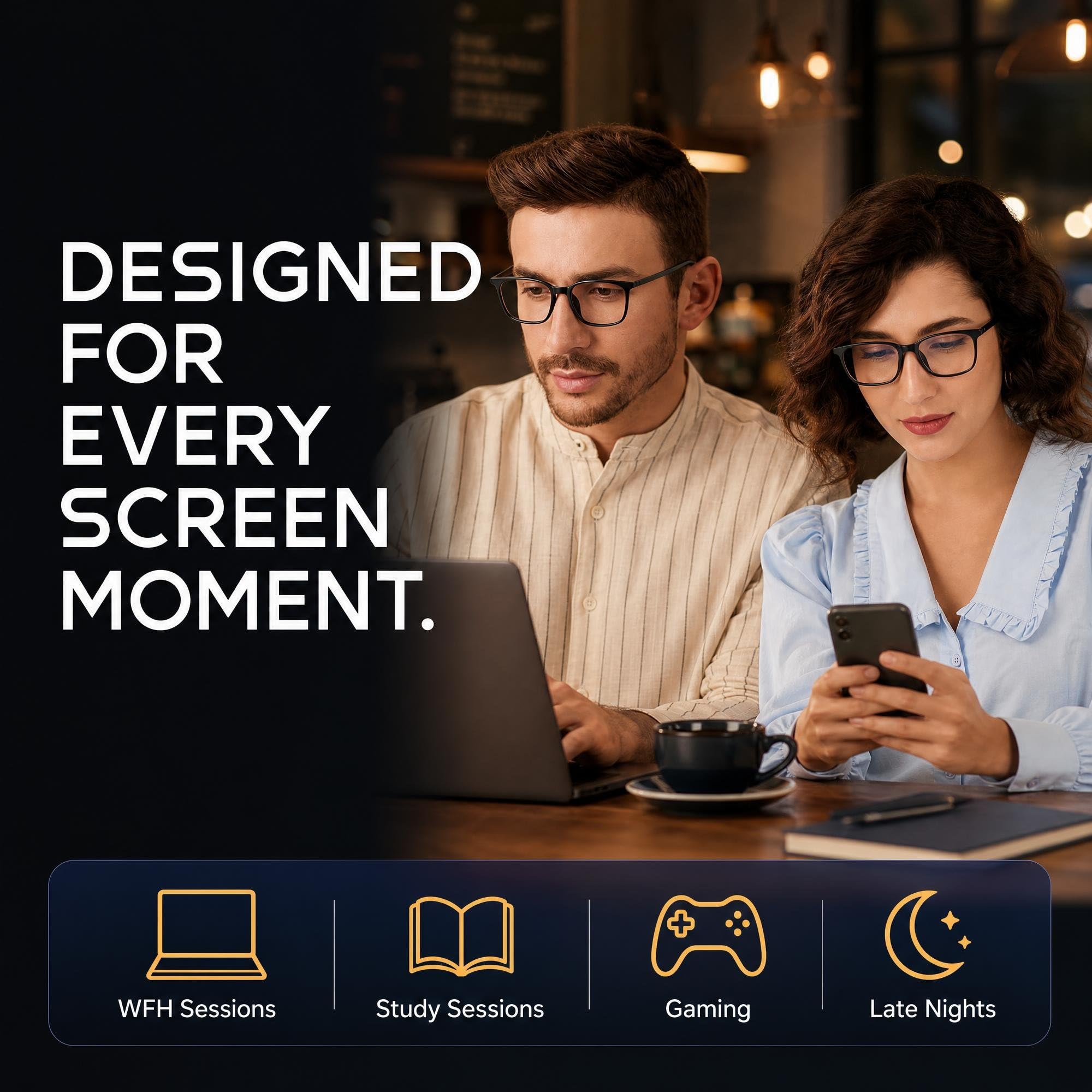 LENSKART BLU | Zero Power Blue Cut Computer Glasses | Gaming Glasses | Anti Glare, Lightweight & Blocks Harmful Rays | UV Protection Specs | Men & Women | Medium | LB E13526 — Amazon image 8