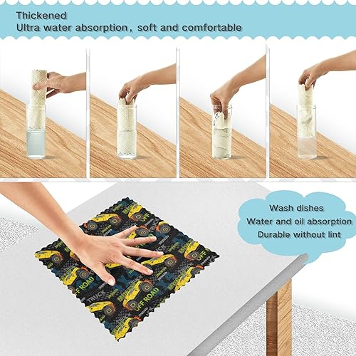 Miniatura 3 de linqin Car Set of 6 Quick Dry Microfiber Towel for Kitchen Decorative Cotton Microfiber Absorbant Towel Reusable for Restaurant