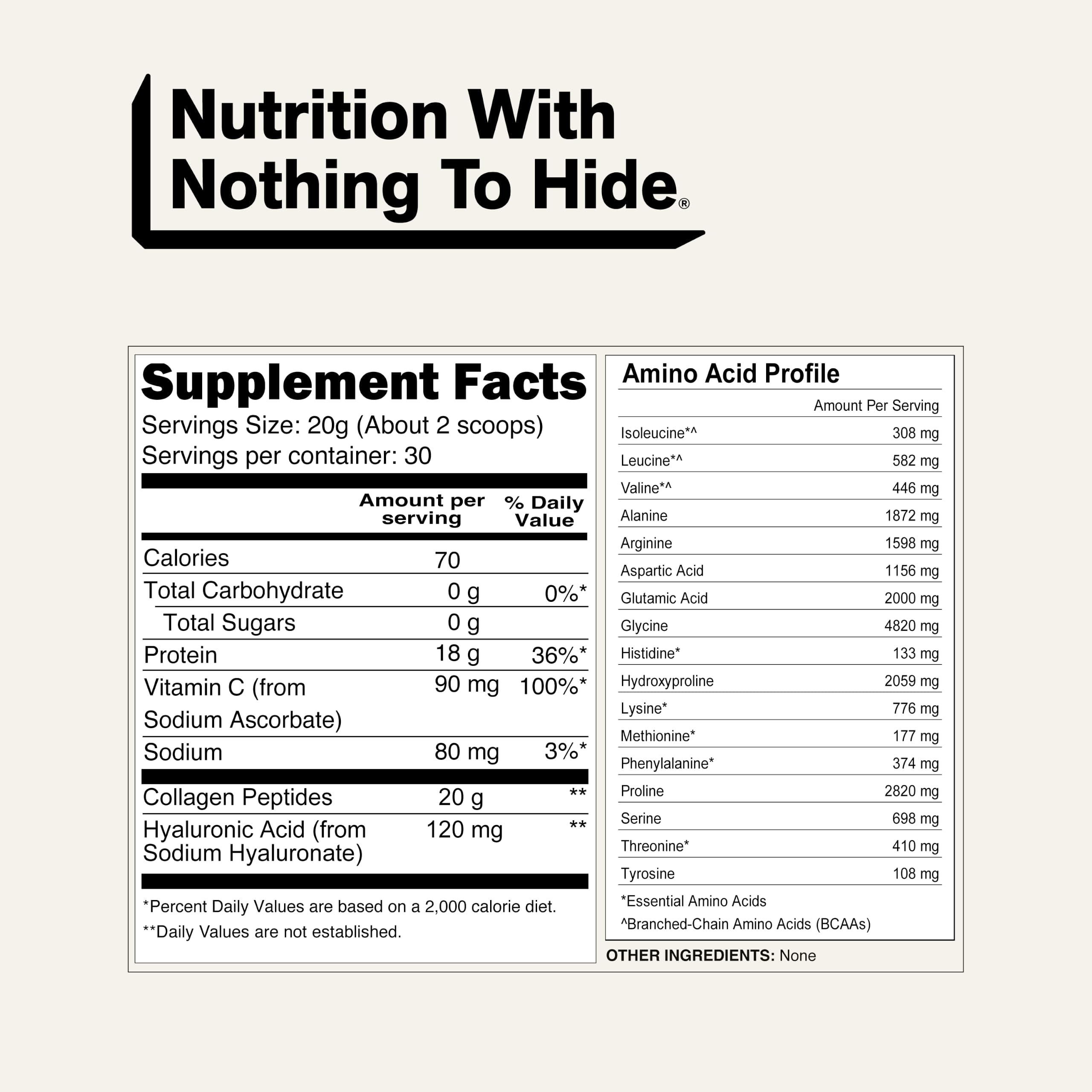 NAKED Collagen Advanced - Peptides Protein Powder, Hyaluronic Acid, Vitamin C, Pasture-Raised, Grass-Fed Hydrolyzed Collagen Supplement, Paleo Friendly, Non-GMO, Keto, Gluten Free, 1.3LB — Amazon image 5