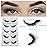 DYSILK Mink Lashes False Eyelashes - Lash Extension Strip Eyelashes 5 Pairs 6D Lashes Fox Eye Mink Eyelashes False Lashes Reusable Fake Eyelashes Mink Wispy Lashes Natural Look | Winged 7mm-17mm