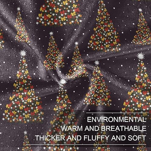 Miniatura 7 de Christmas Tree Pattern Lightweight Flannel Blanket for Adults Kids, Flannel Spring Blanket for Office Sofa 60x90 Inches