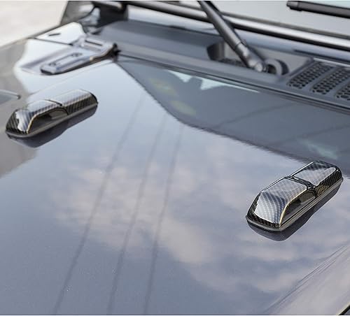 Miniatura 4 de CheroCar JL - Adhesivos decorativos para cubierta de bisagra de capó del motor, accesorios exteriores Rec para Jeep Wrangler JL 2018-2021 y Jeep