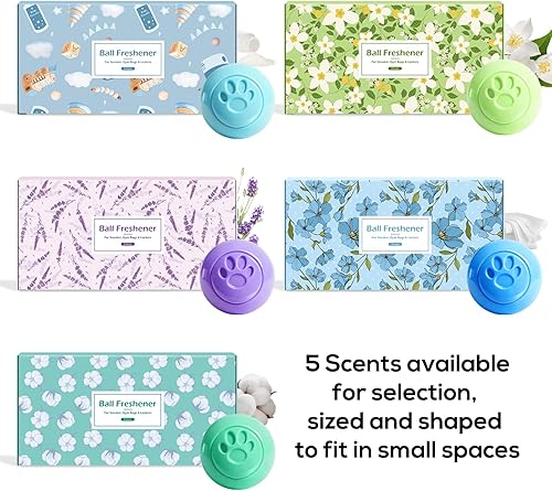 Miniatura 7 de SCENTORINI Bolas desodorantes para zapatos, paquete de 8 bolas desodorizantes de lino, eliminador de olores para zapatos, botas, ambientador de