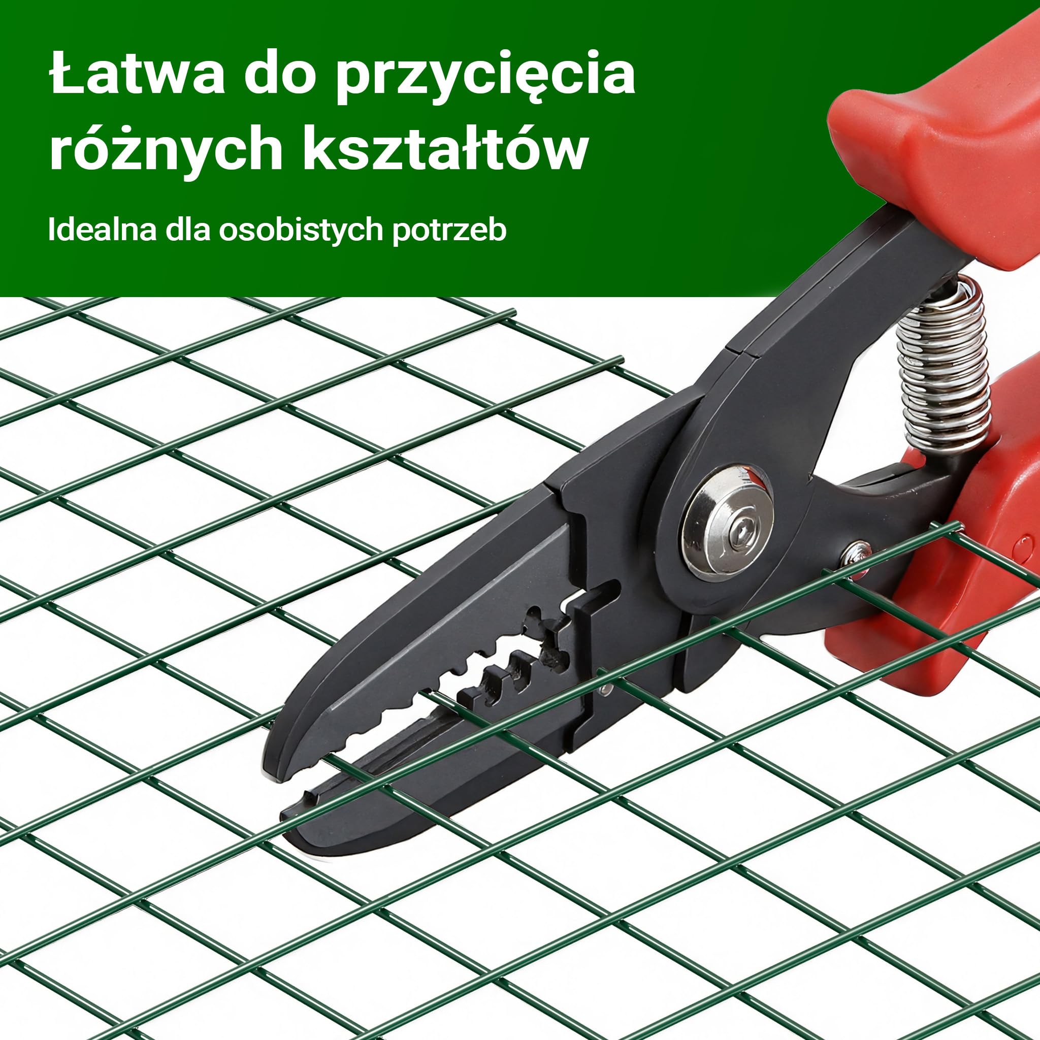Wiltec Siatka ogrodzeniowa ocynkowana 1 x 10 m, zielona, stalowa siatka leśna na woliery i gryzonie, drut 1,42 mm, oczka 25 x 25 mm