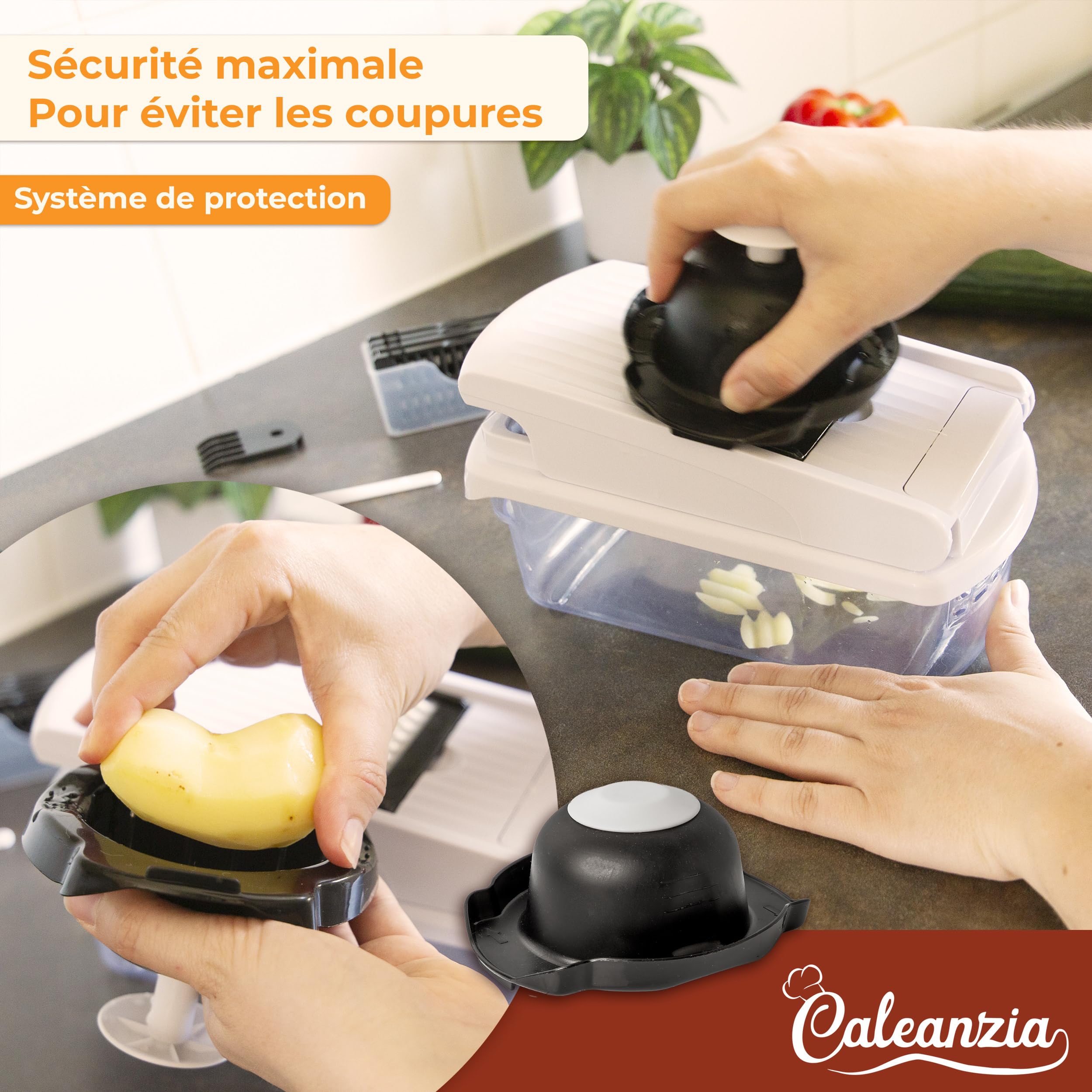 Mandoline Cuisine Multifonctions,Mandoline Professionnelle Cuisine - Trancheur de Légumes Manuel,Decoupe Legumes,Cube Oignon Carotte,Tomates - Rapeuse Legume,Coupe Legumes Multifonctions