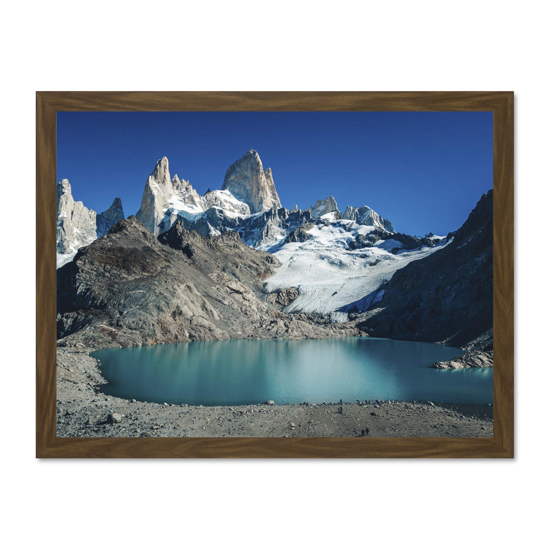 Marttinen Fitz Roy Mountain Argentina Large Framed Art Print Poster Wall Decor 18x24 inch