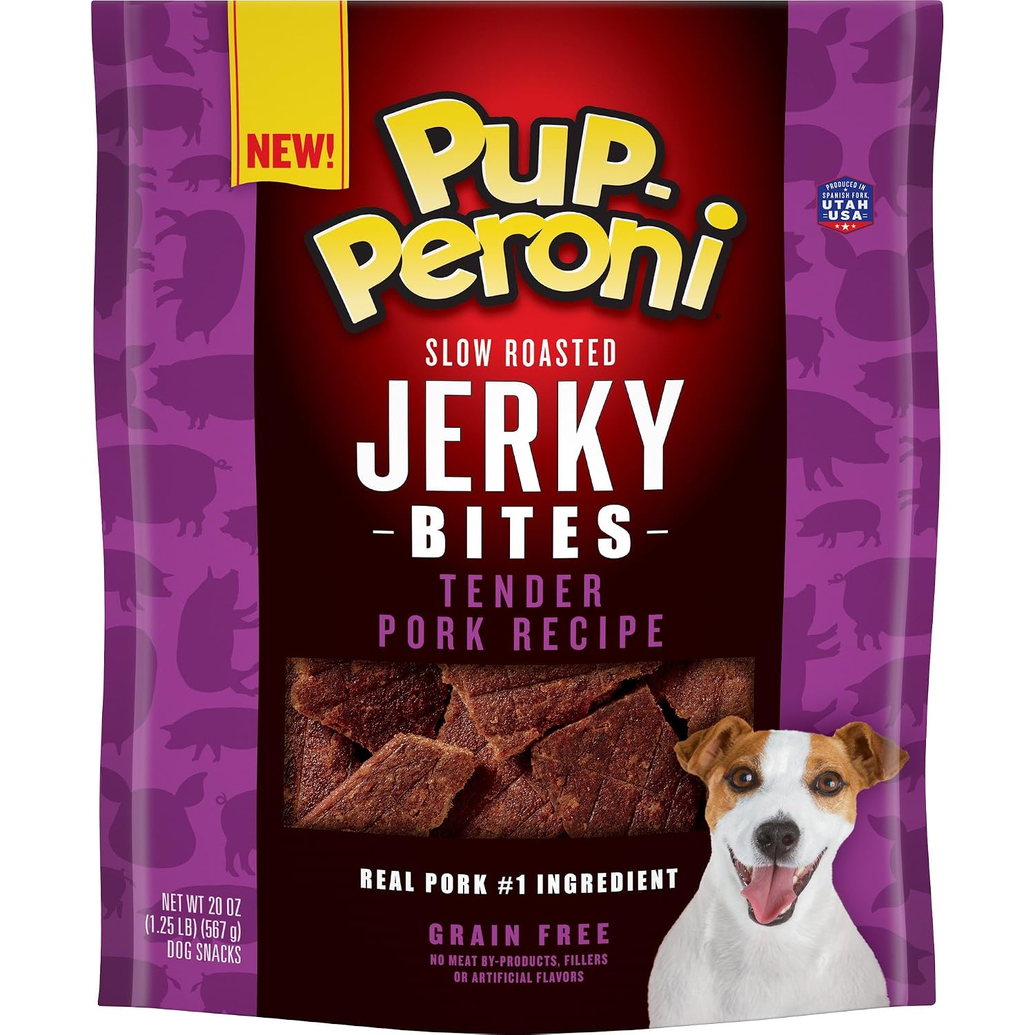 Pup-Peroni Jerky Bites Tender Pork Dog Treats, 20 Oz