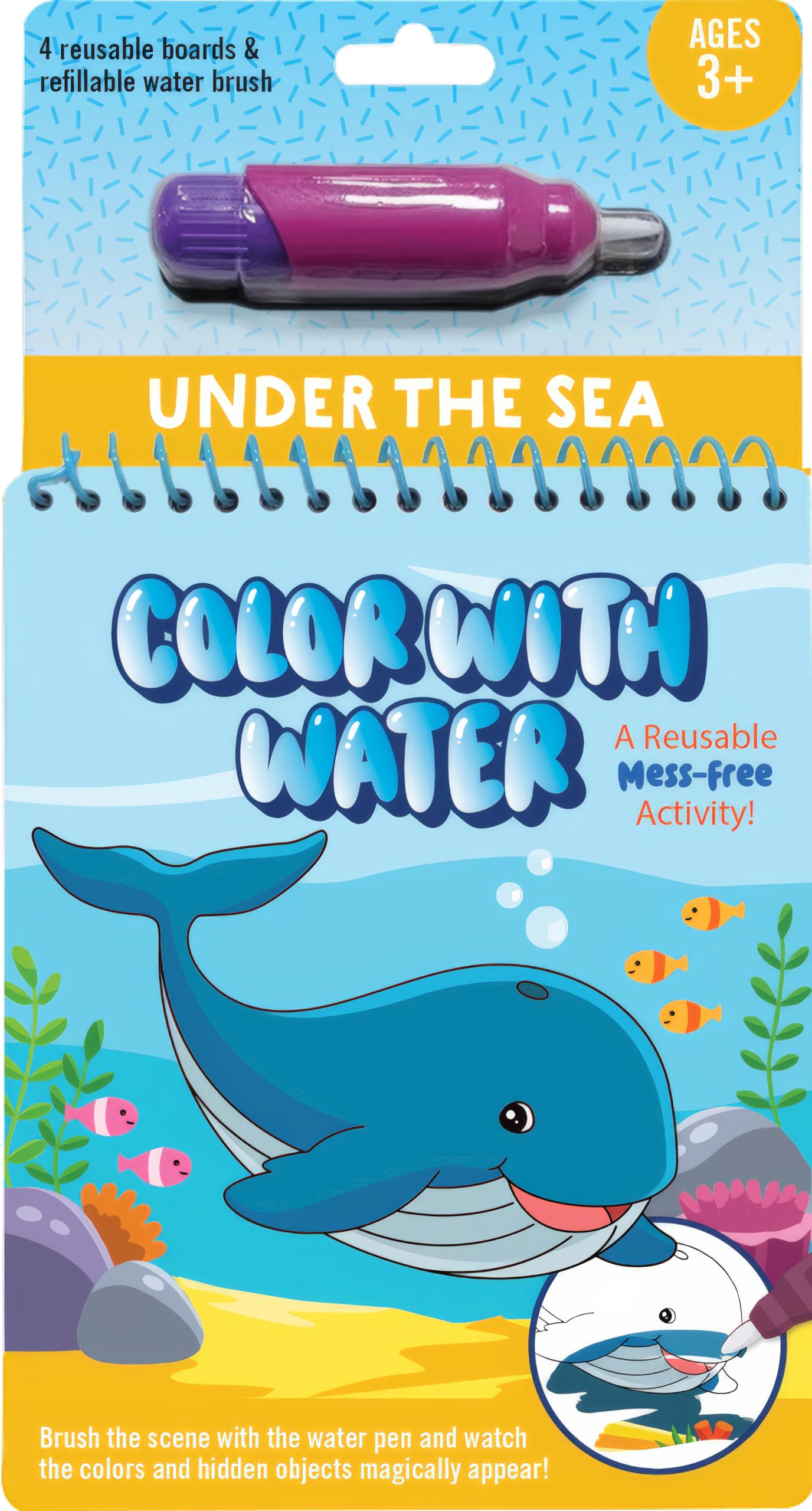 Color With Water - Under the Sea (includes mess free water pen)