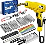 Allturn Plastic Welder, 2 in 1 Plastic Welding Kit, Hot Staples Weld Gun, Car Bumper Repair Kit for Most Plastics, Patent Number D970324(Yellow)