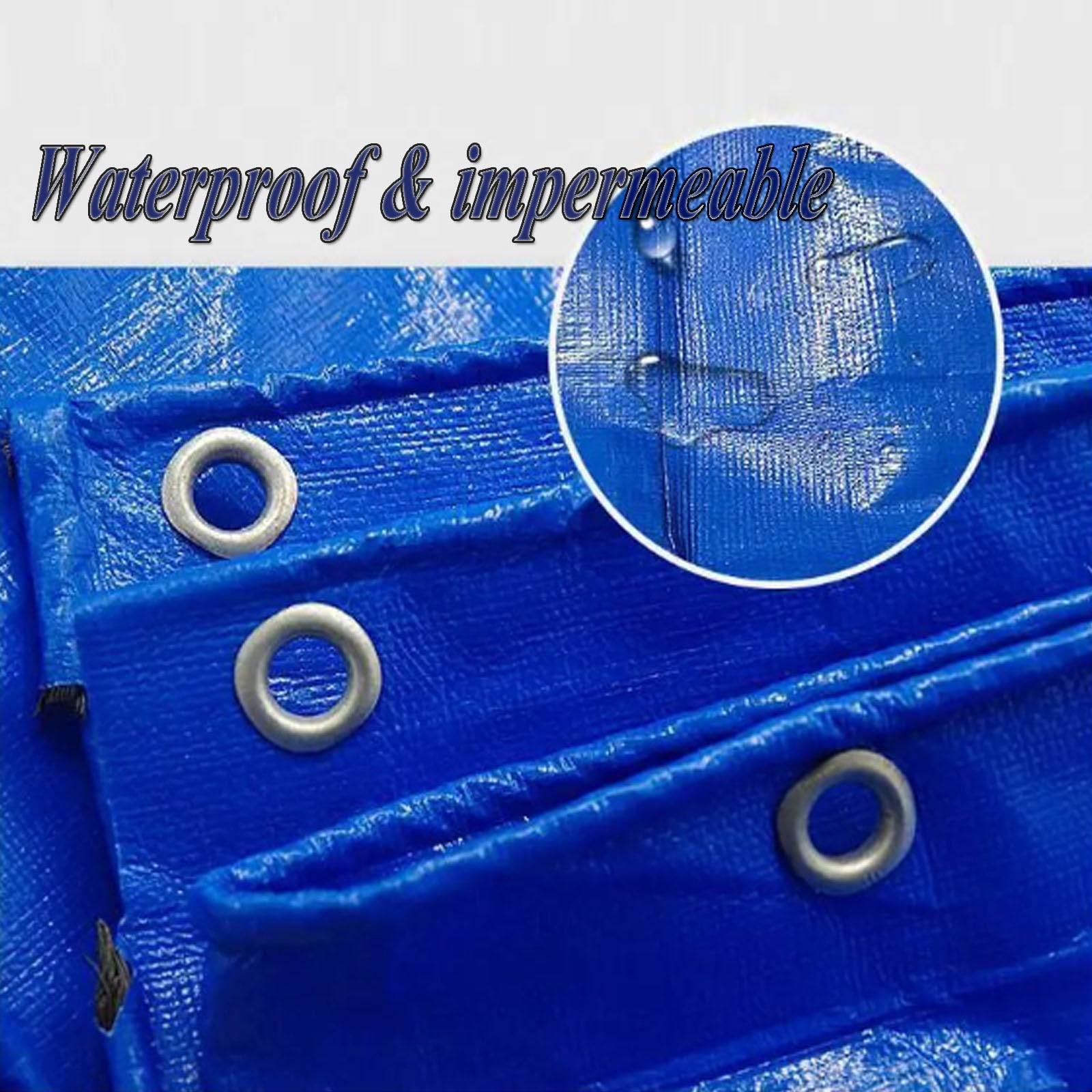 Lona de Protección Toldo Reforzado con Ojales, Cubierta Protectora Impermeable Resistente a Los Rayos UV Desgarros para Construccion Jardin Transporte (5x12 m)