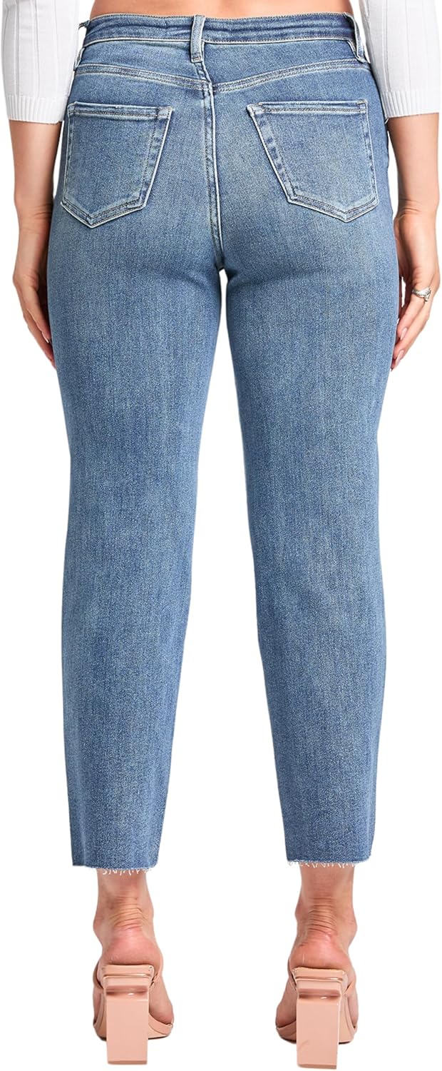 YMI Womens YMI Jeans Women's Cropped Straight Leg Jeans - Image 3