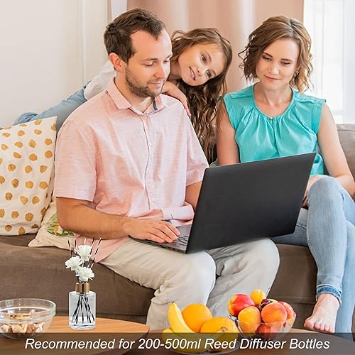 Miniatura 19 de VFULIE 100 varillas difusoras de junco, varillas de madera de ratán natural de 10 pulgadas, aceite esencial, difusor de aroma, repuesto