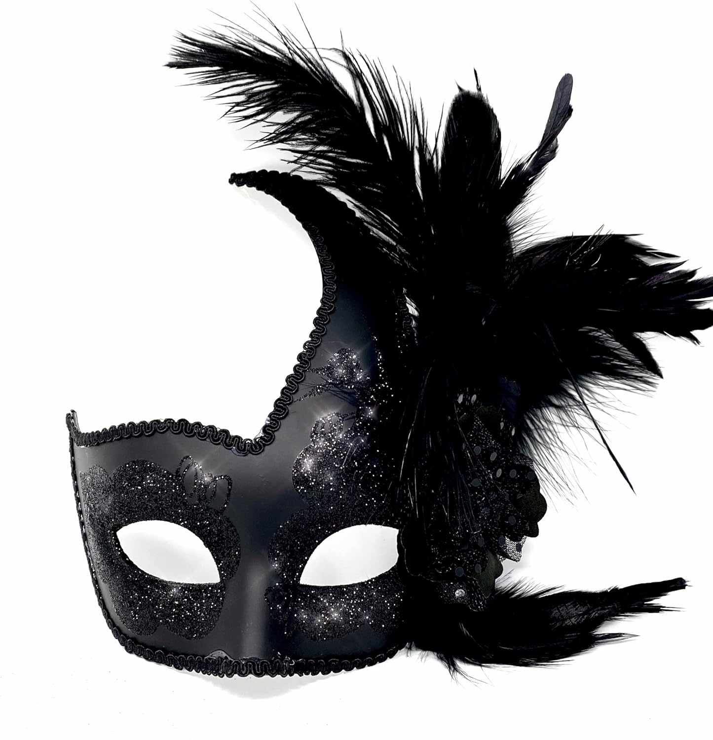 Storm Buy] Women Lady Girls Costume Venetian mask Feather Masquerade Mask Halloween Mardi Gras Cosplay Party Masque For Adult - Image 2