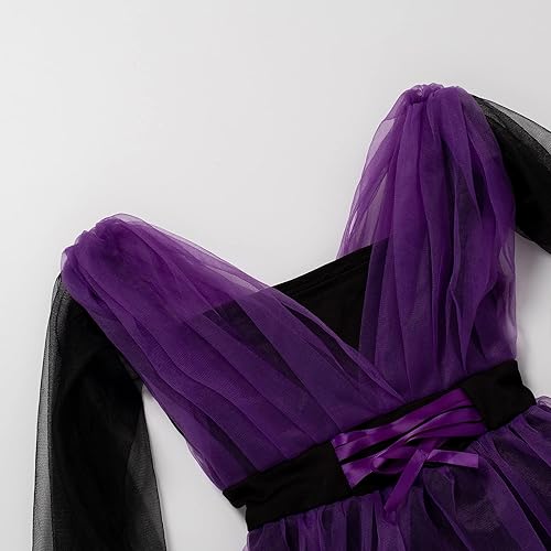 Miniatura 2 de BabyMars Toddler Little Girls Halloween Witch Costume Dress Outfit with Hat